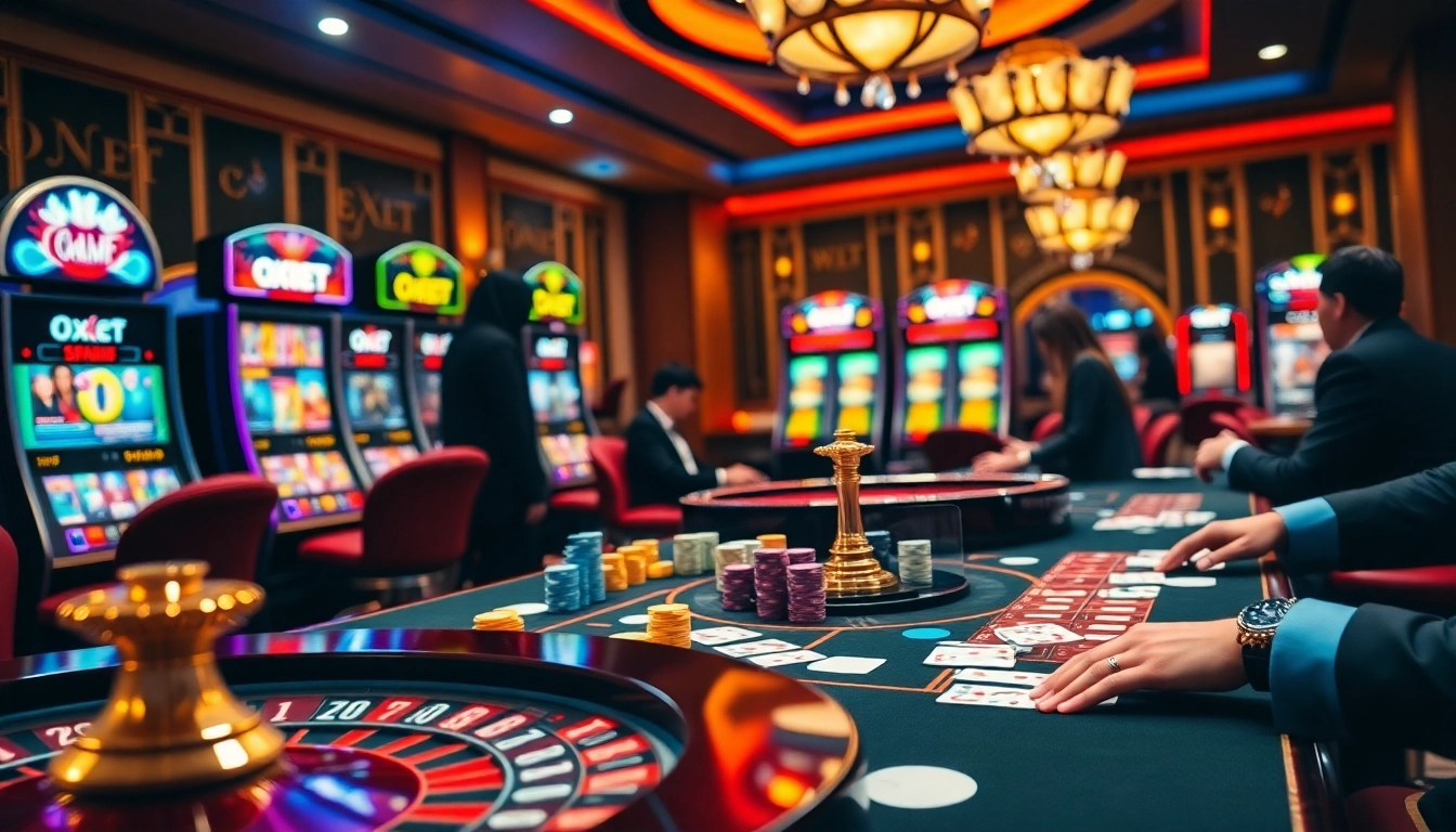 Experience the thrill of online gaming at Oxbet's vibrant casino tables filled with action.