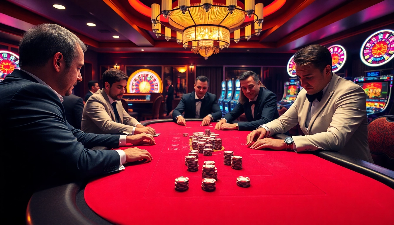 The intense poker game at s666hn.com with players strategizing over colorful chips and cards.