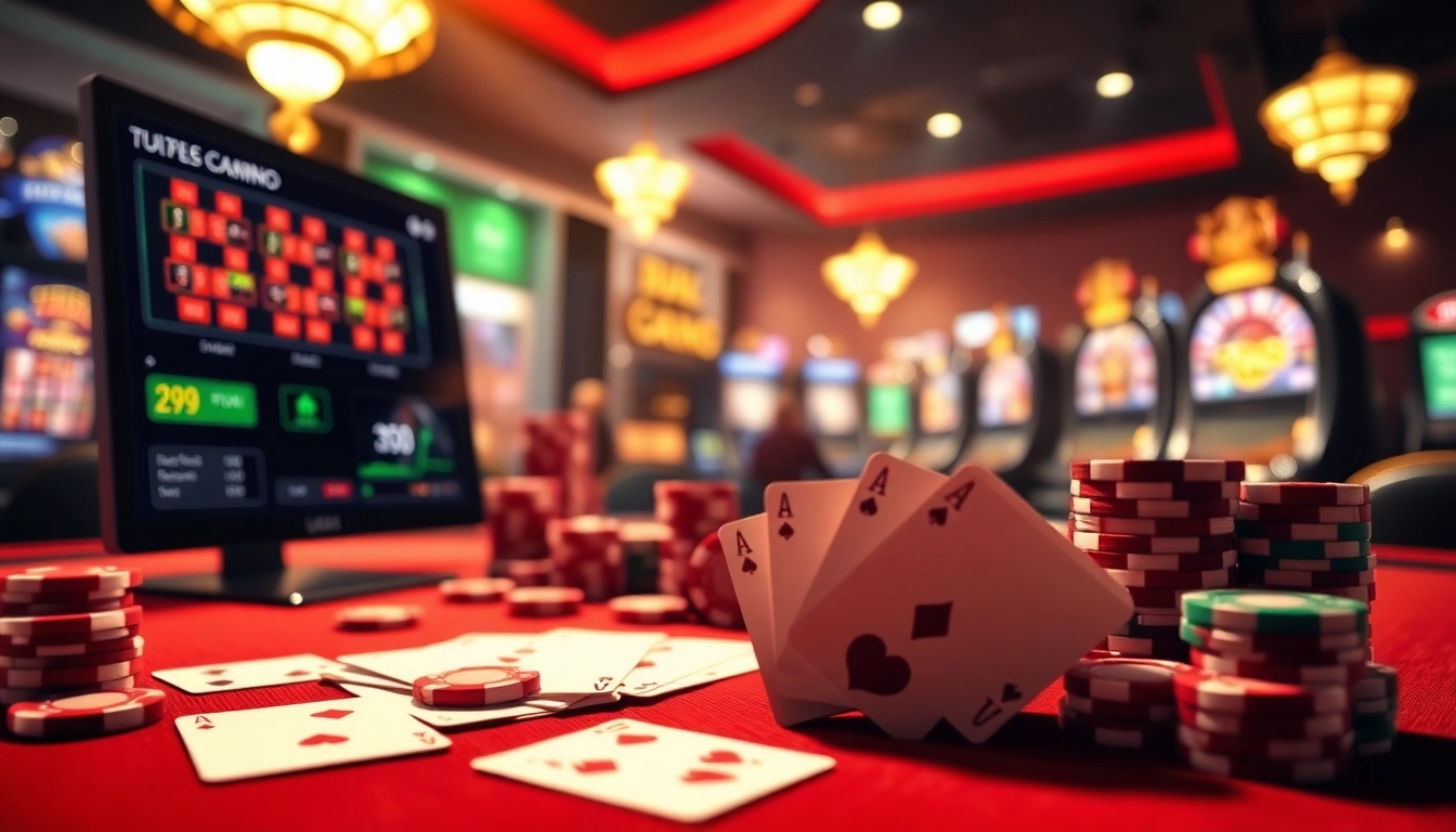 uu88 online casino interface with vibrant chips and elegant playing cards.