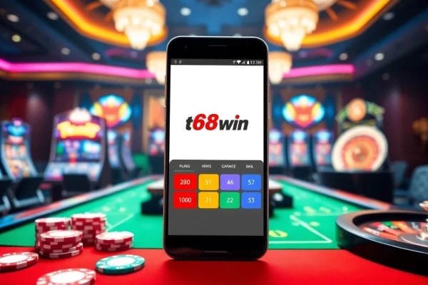 Enjoy seamless gaming with tải app 68win on your mobile device amidst a vibrant casino atmosphere.
