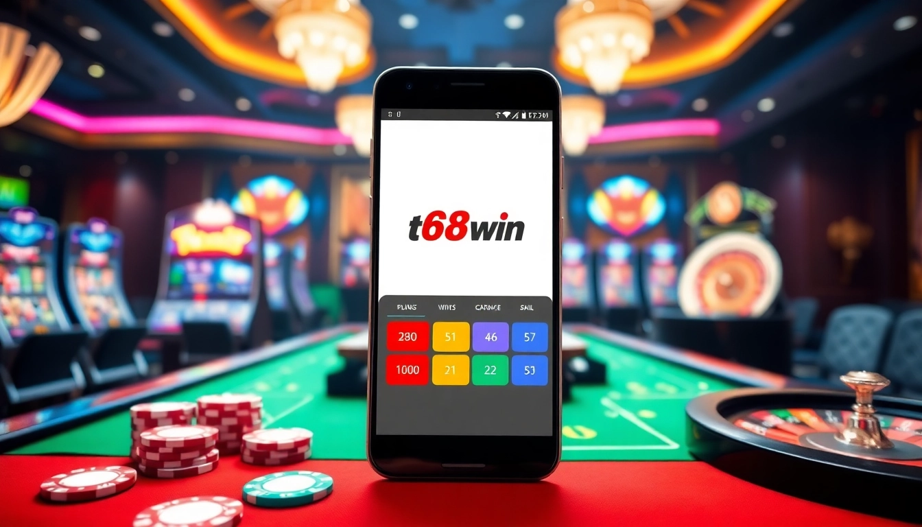 Enjoy seamless gaming with tải app 68win on your mobile device amidst a vibrant casino atmosphere.