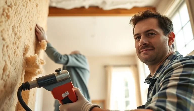 Remove spray foam insulation by a contractor in a well-lit home setting, illustrating expertise and diligence.