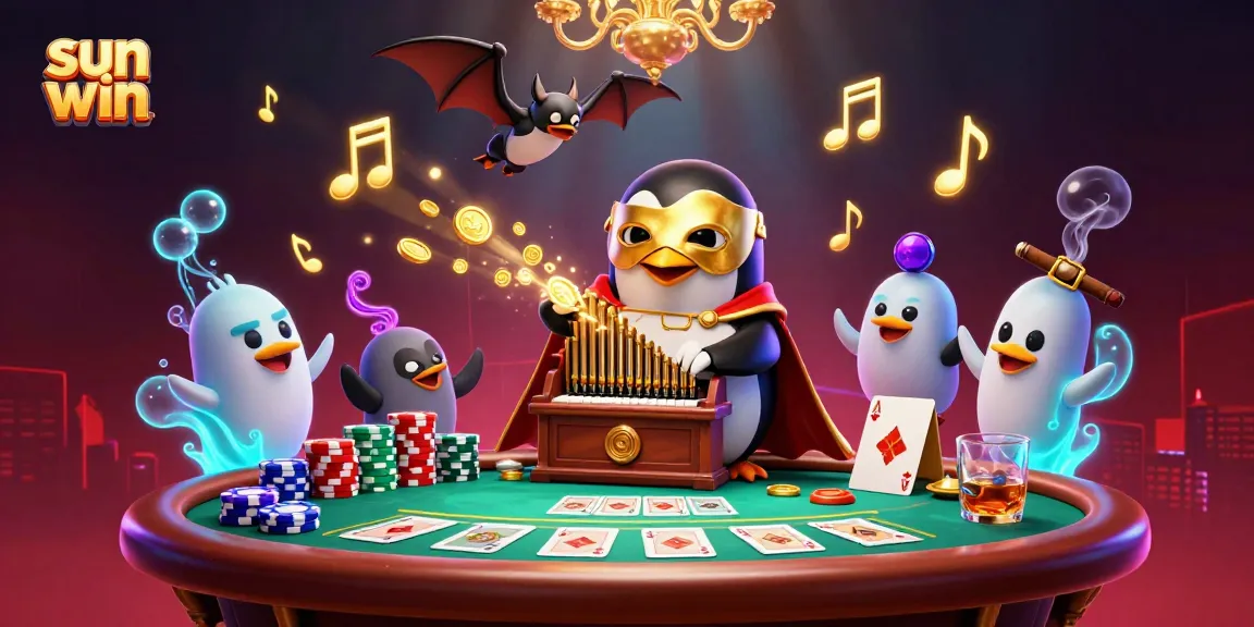 Experience excitement with sun win as a phantom penguin brings the casino to life.